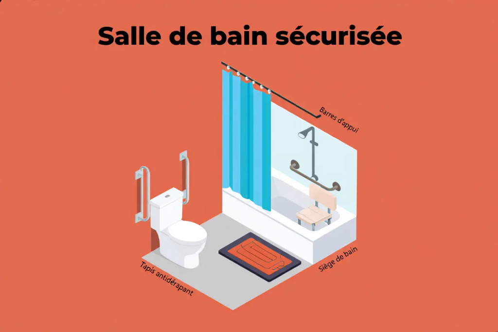 Aménagement salle de bain sécurisée